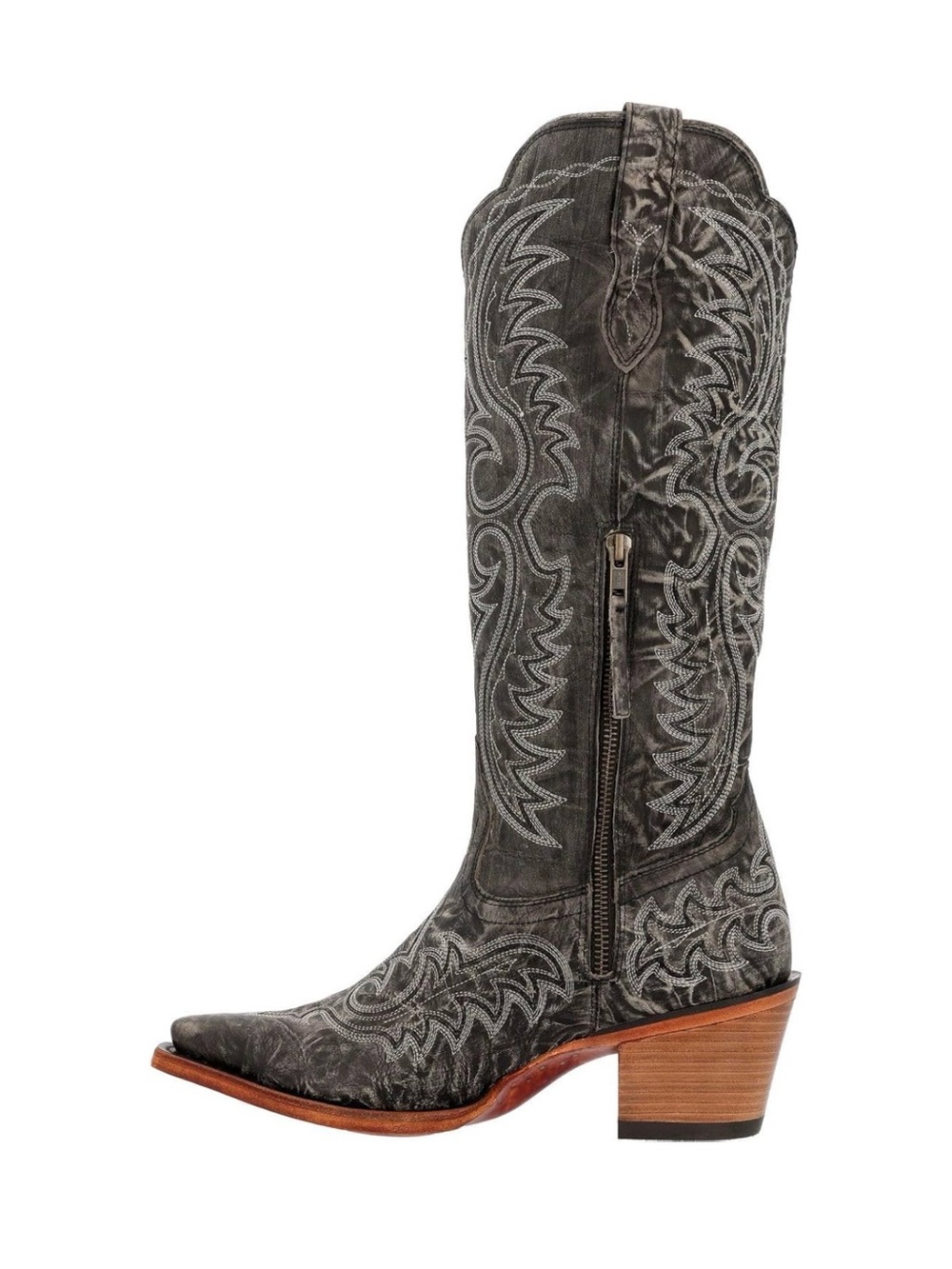 Durango Crush Tall Western Boot Tall Distressed Graphite US 9.5 M